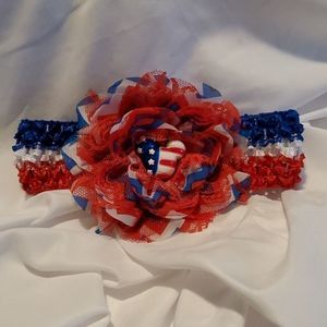 Patriotic Mouse Flowered Headband
